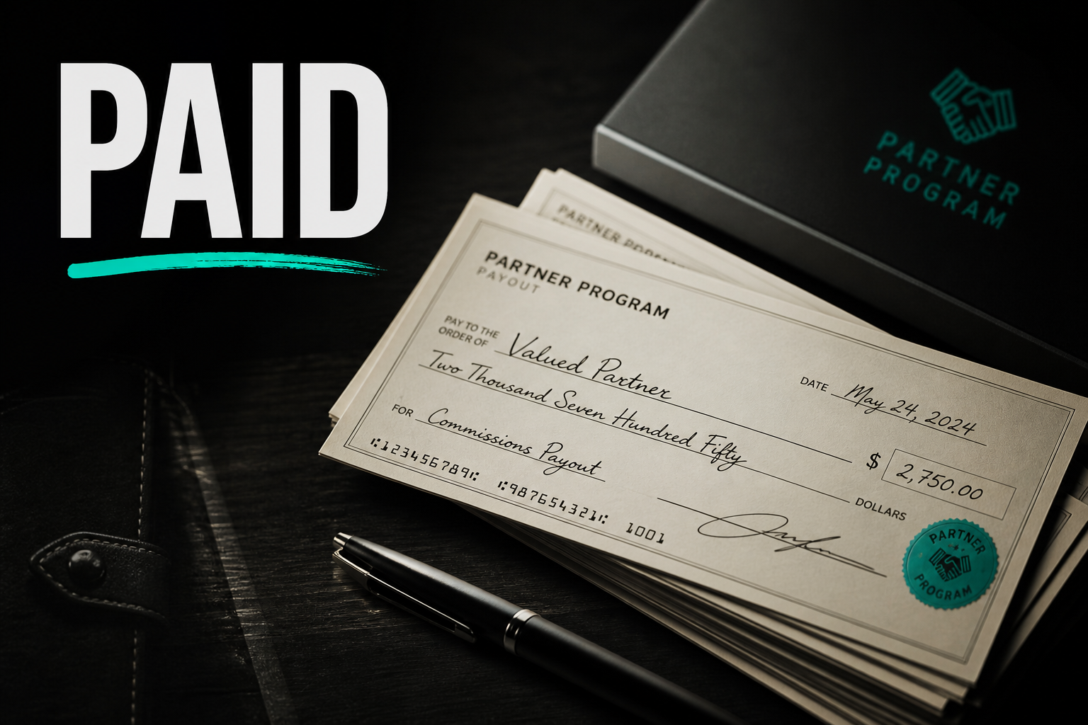 Cheques already written to partners